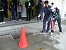 教師の消火訓練