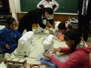 ミシンで作成中