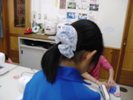 出来上がったシュシュ 出来上がったシュシュ