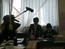 職員室でも取材